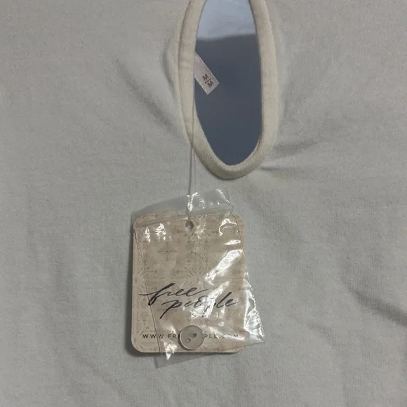 Free People Oliva Cream Ruffle-Trim Long Sleeve Blouse - Picture 6 of 11